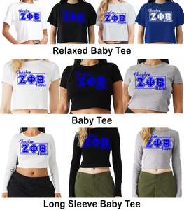 Baby Tees - ΖΦΒ, Chapter, and Year