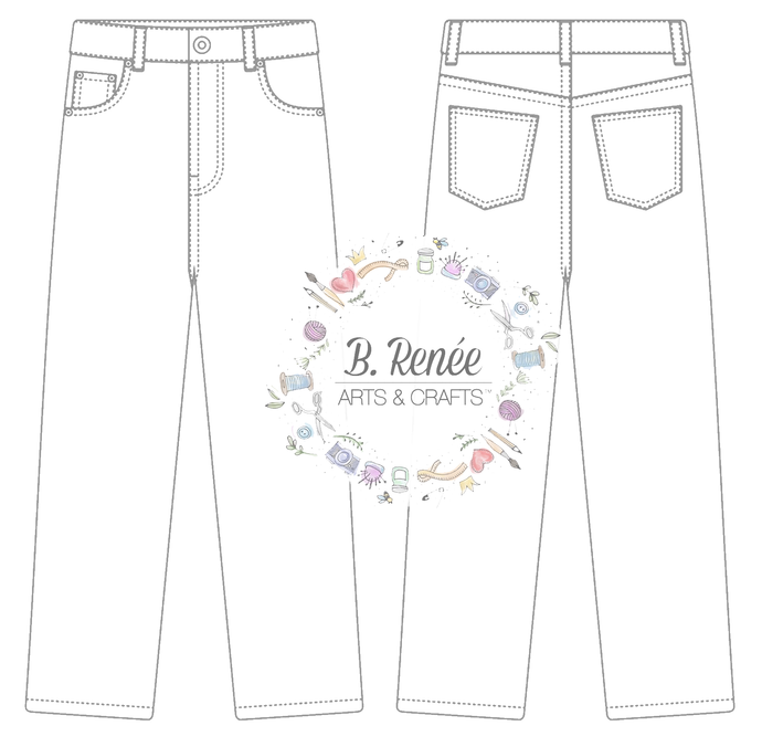 Custom Painted Denim Jeans Retainer