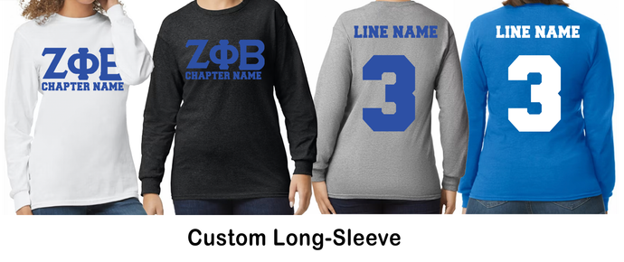 Customized ΖΦΒ Long Sleeve Shirt