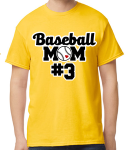 Baseball Mom/Dad Shirt w/ Number