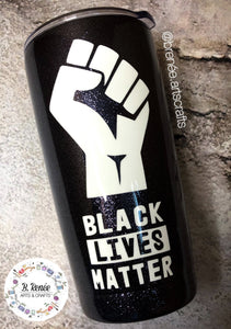 Black Lives Matter Glitter Tumbler